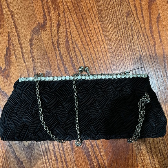 Evening purse in black and silver with rhinestones - Picture 4 of 4